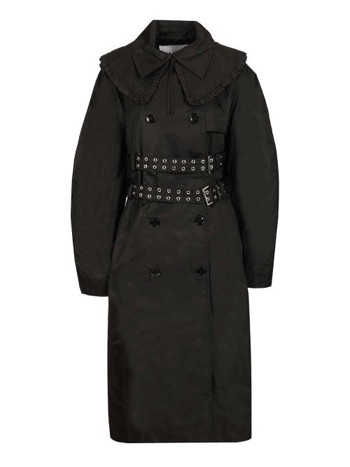 Duchesse Nylon Trenchcoat Coats Black