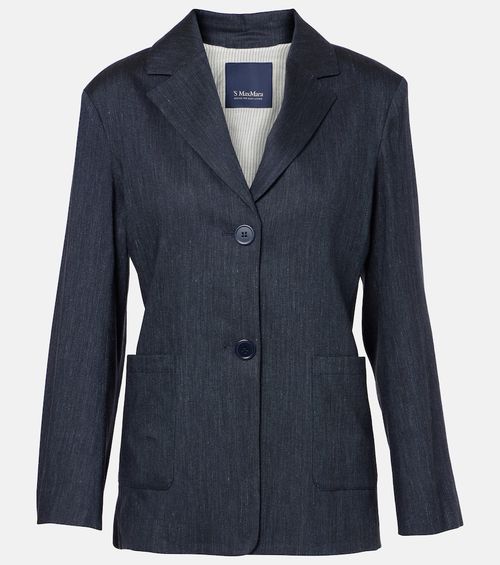 Derna linen-blend twill blazer