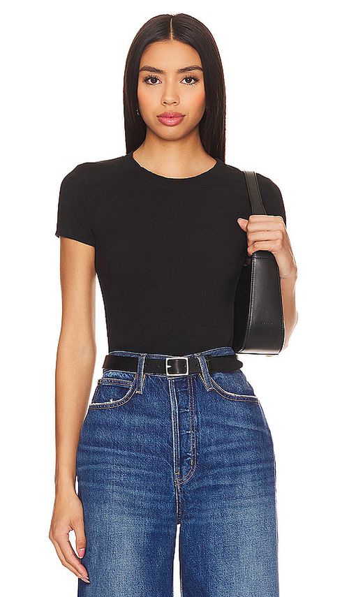 James Perse Short Sleeve Tee in Black. - 0/XS also