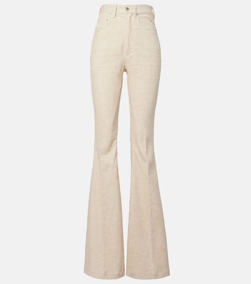 Bolan cotton and linen bootcut jeans