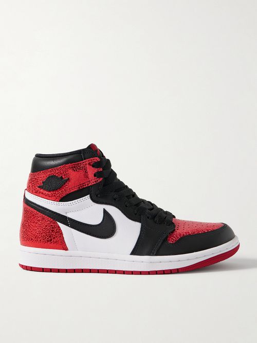 Air Jordan 1 Retro Metallic Leather High-top Sneakers - Red
