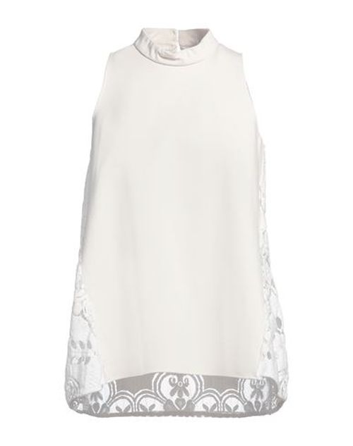 Woman Top Ivory Size 6 Viscose, Polyamide, Elastane, Cotton