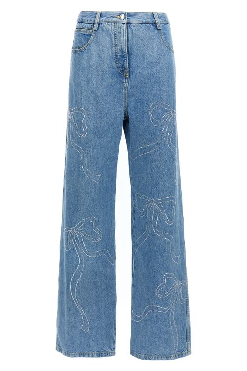 'Crystal Ribbon Hot Fix' Jeans