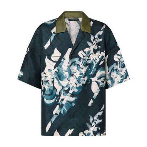 Monogram Printed Short-Sleeved Silk Shirt