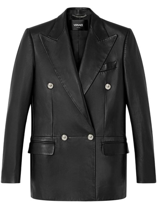 Leather blazer - Black