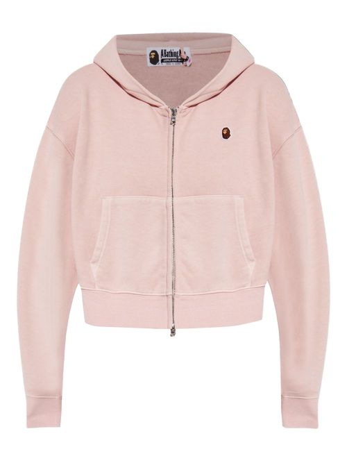 A BATHING APE® logo zip-up hoodie - Pink