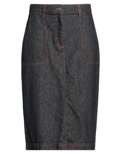 Niū Woman Denim skirt Black Size M Cotton, Elastane