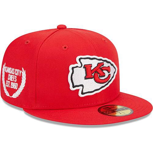 Men's Red Kansas City Chiefs Camo Undervisor 59FIFTY Fitted Hat