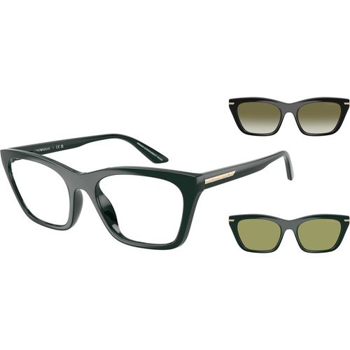 Emporio Armani Woman Emporio Armani EA4274BU 63801W Sunglasses Injected Green Transparent Cat Eye Norma