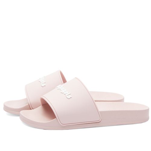 Women's Essential Logo Pool Sliders in Pink
