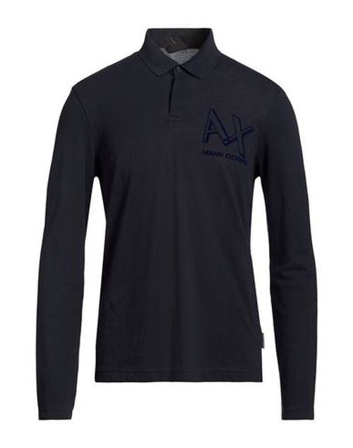 Man Polo shirt Navy Size L Cotton