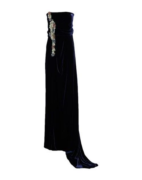 Woman Maxi dress Navy Size 6 Rayon, Silk, PES