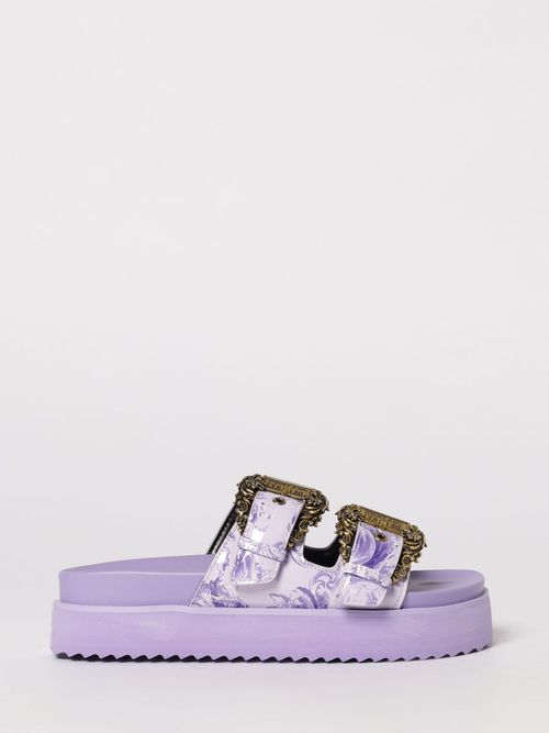Heeled Sandal Woman color Violet