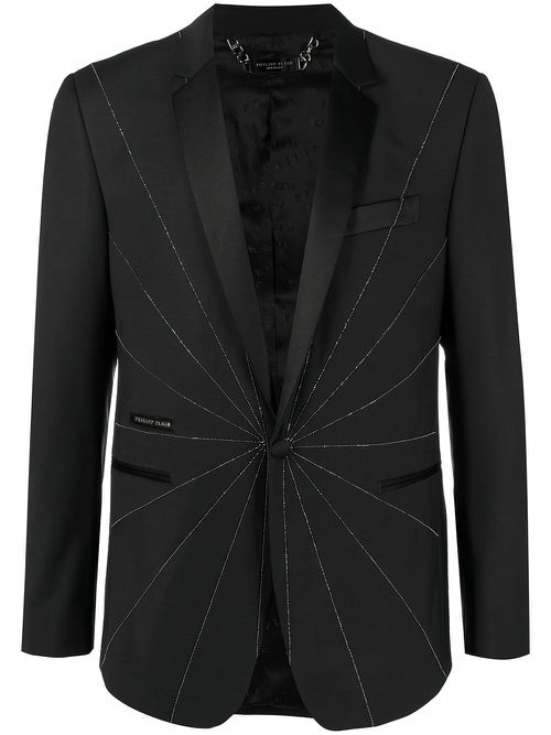 Embellished tailored blazer - Black