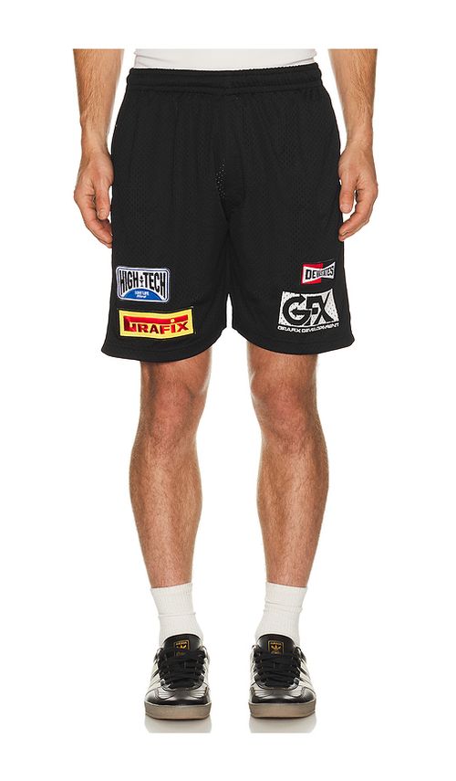 Deva States Garage Mesh Shorts in Black. M. Also in S, L, XL/1X, XXL/2X