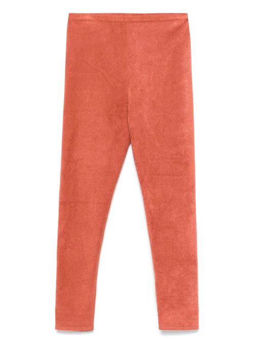 Alaïa Pre-Owned 2010s velvet leggings - Orange