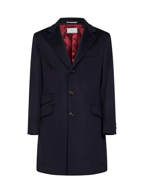 Virgin Wool Coat — Navy