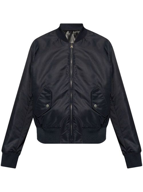 Logo-embroidered bomber jacket - Blue