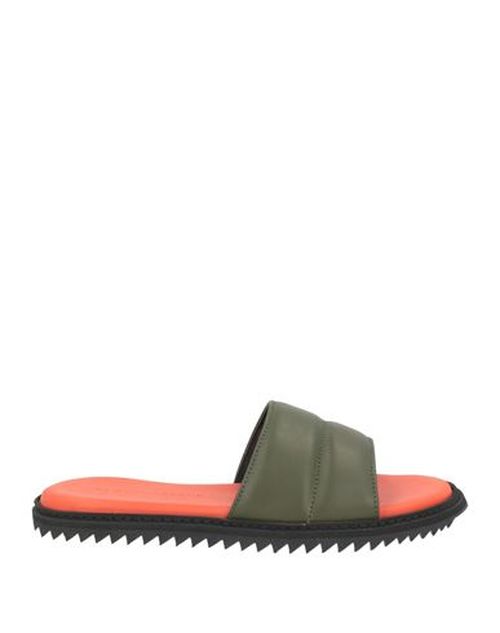 Man Sandals Military green Size 10 Leather