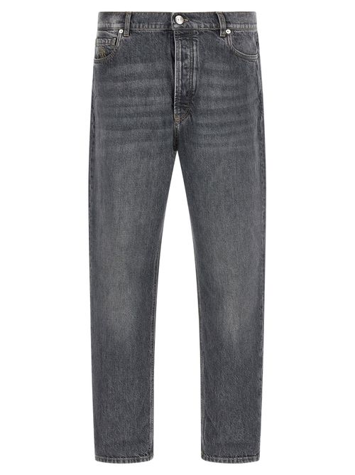 Pure Cotton Denim Jeans — Gray