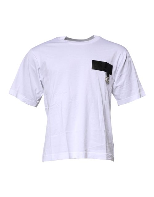 Logo Patch Cotton T-Shirt — White