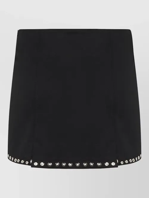 Ludovic de Saint Sernin - lisette twill mini skirt eyelet detai