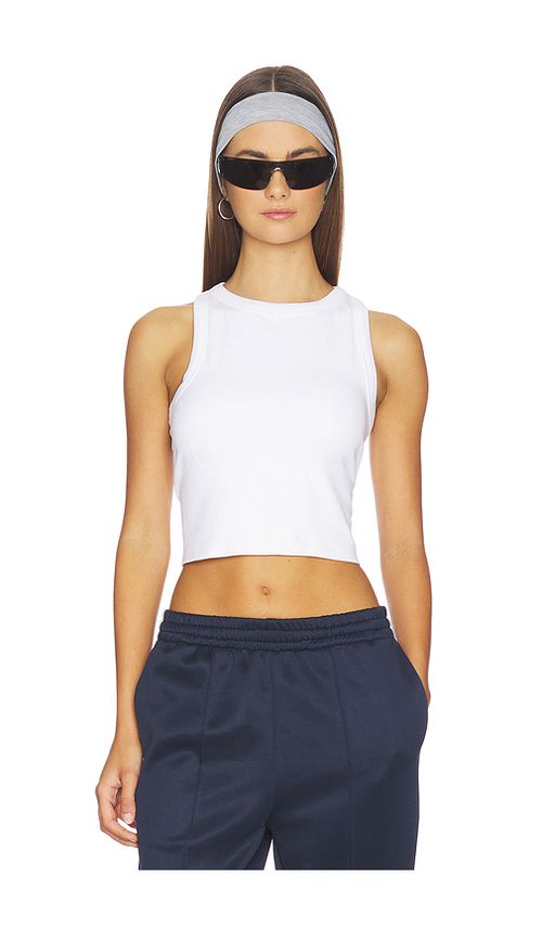 Halfdays Sunn Seamless Racerback Top in White. L. Also in M, S