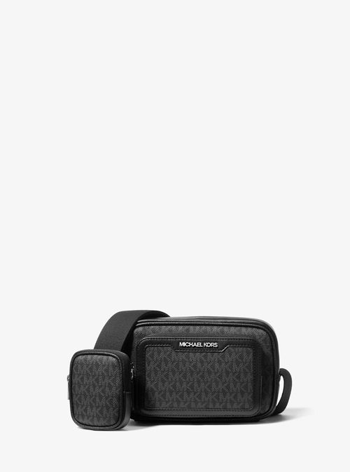 Cooper Signature Logo Camera Crossbody Bag With Pouch in Black - One Size