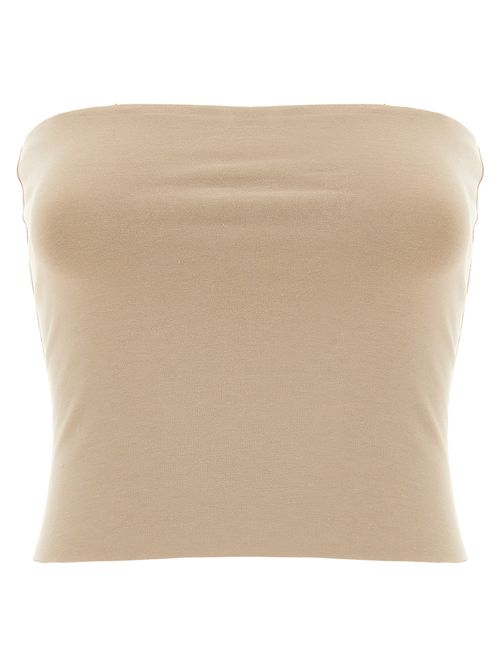 Stretch Cotton Tank Top — Beige