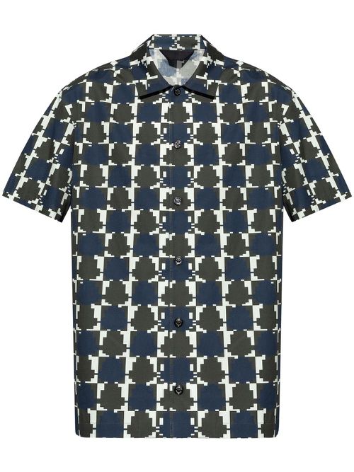 Monogram cotton shirt - Blue