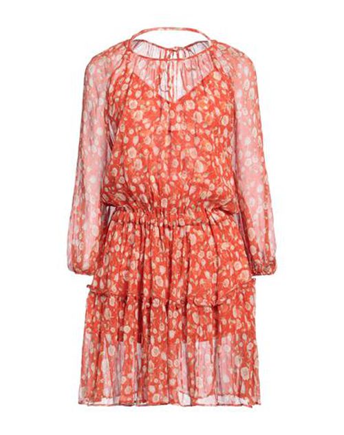 Woman Mini dress Tomato red Size 6 Polyester, Elastane