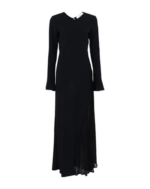 Woman Maxi dress Black Size 6 Acetate, Viscose