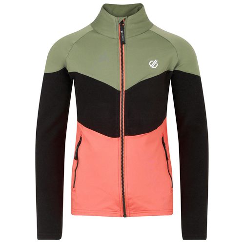 Dare 2B Kids Emergent III Core Stretch Midlayer - Olivine Green/Black - - Olivine Green/Black - 95% Recycled Polyester/5% Elastane