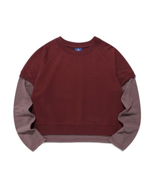 LAYERD RAGLAN ST S TEE_BURGUNDY
