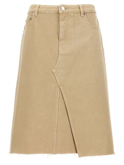 Deconstructed Midi Skirt — Beige