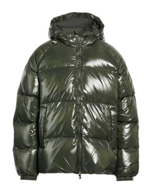 Man Puffer Military green Size L Polyamide, Recycled polyamide