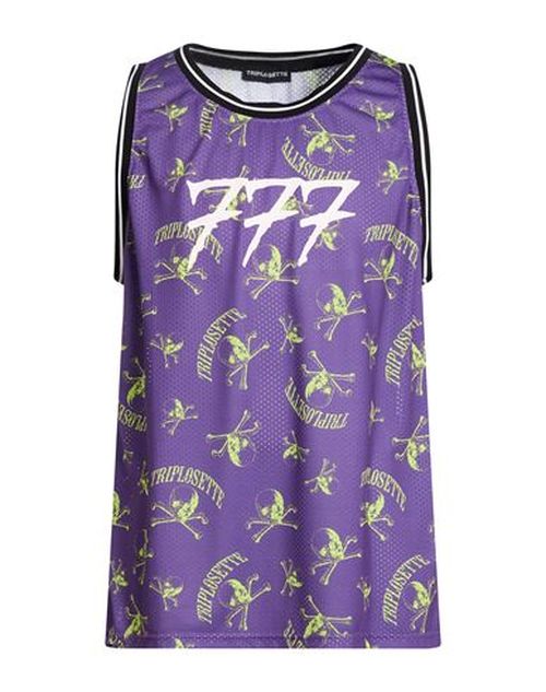 Man Tank top Purple Size XL Polyester