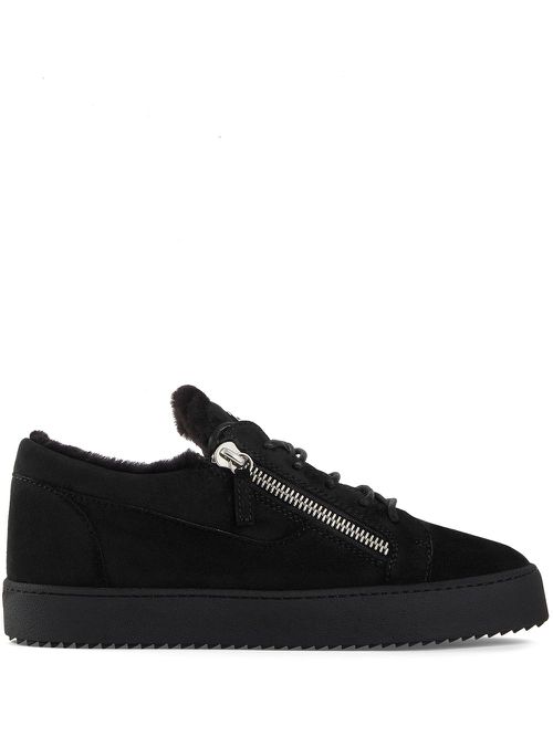 Side zip detail sneakers - Black