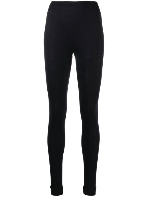 Silk stretchy leggings - Black