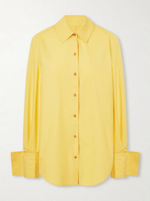 Wren Cotton-poplin Shirt - Yellow