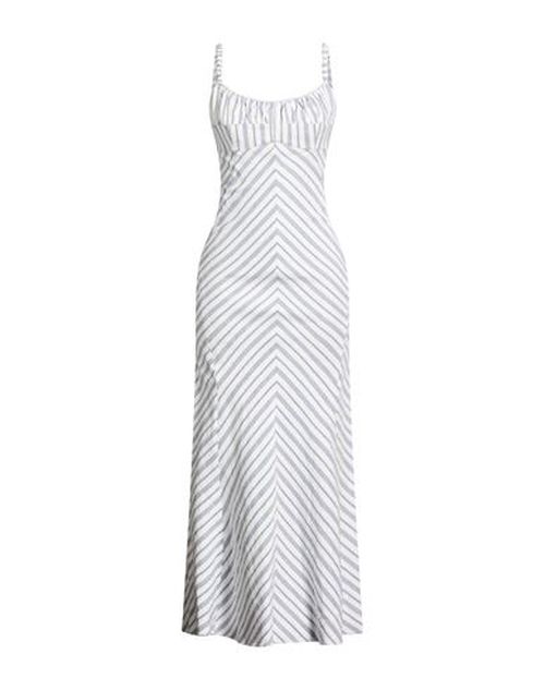 Woman Maxi dress Blue Size 4 Viscose, Cotton, Linen