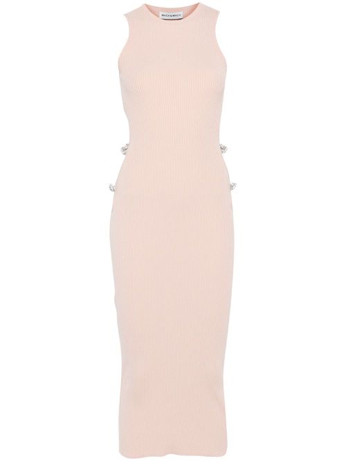 Bow-detail dress - Neutrals