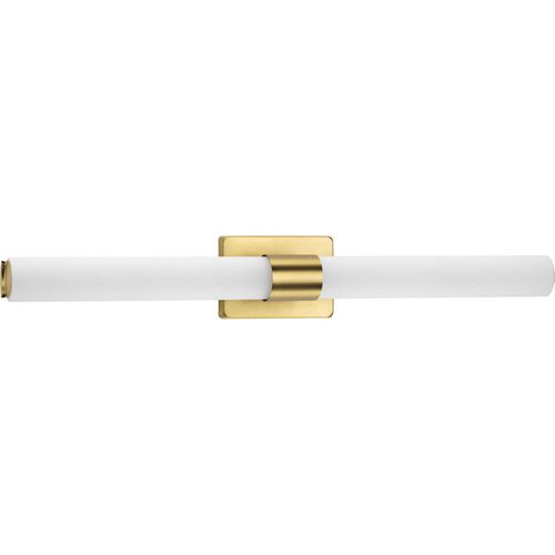 Satin Brass LED Linear Bath from the Blanco Led Collection