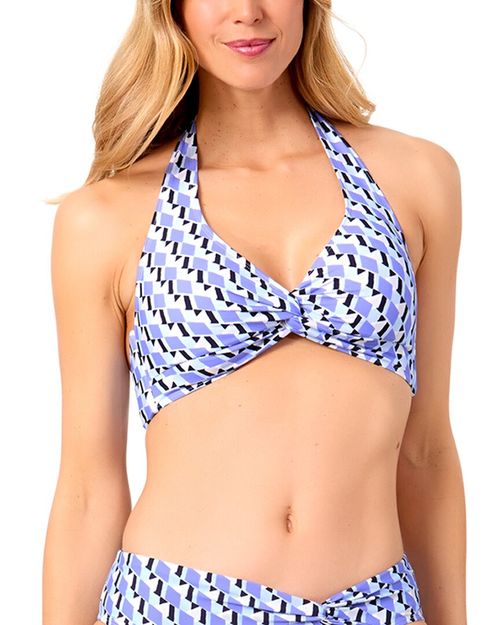 Tie Back Twist Front Halter Top