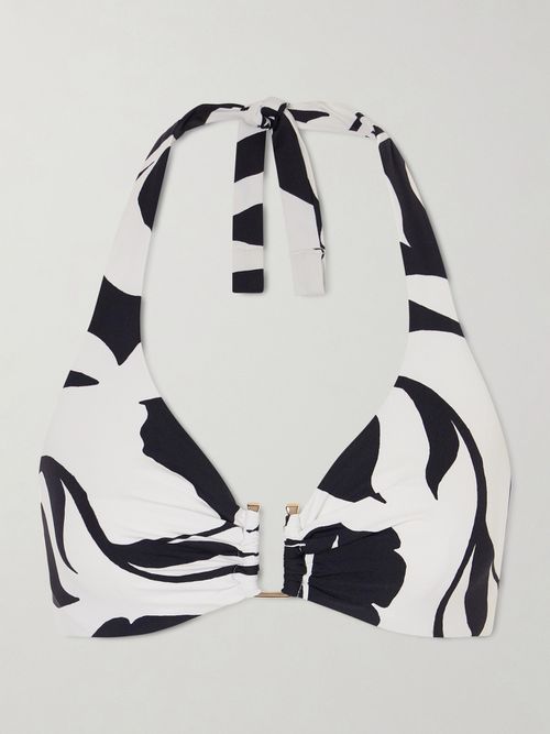 Bchavena Printed Bikini Top - White