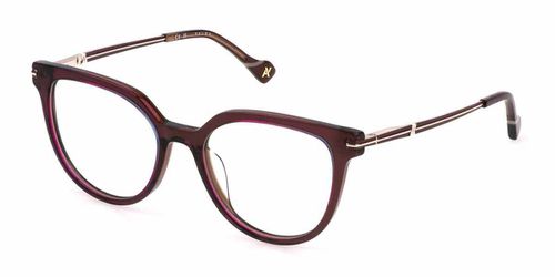 Yalea VYA091 NADIA 09DD Women's Eyeglasses Brown Size 52 - Blue Light Block Available