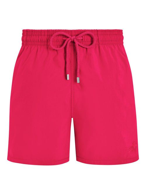 Elasticated-waist swim shorts - Pink