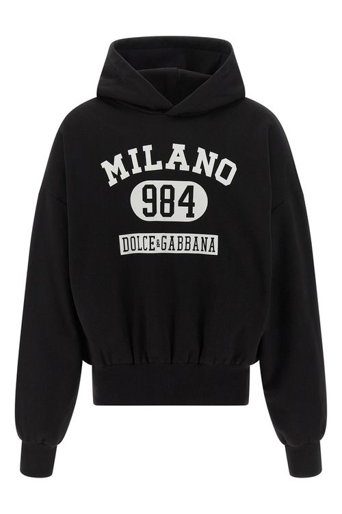 Flocked Print Hoodie