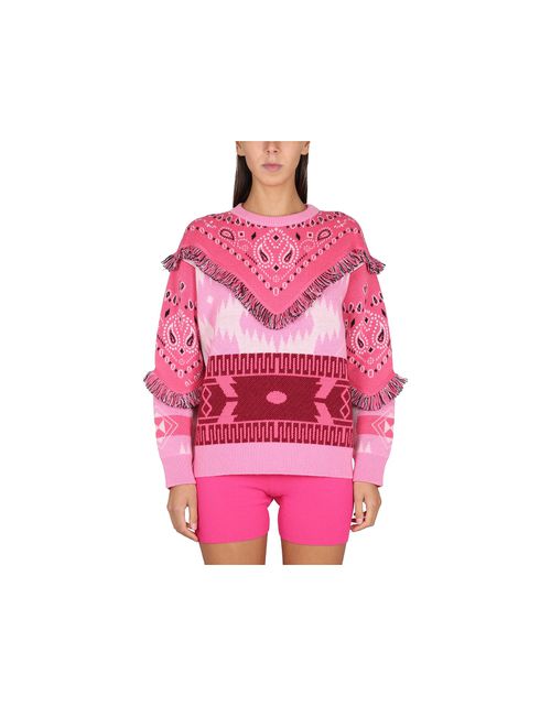Sweat-shirts Jacquard Sweater With Icon Patches
