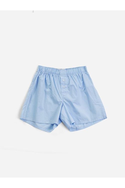 Lightweight Poplin Cotton Boxer Short — Powder Blue